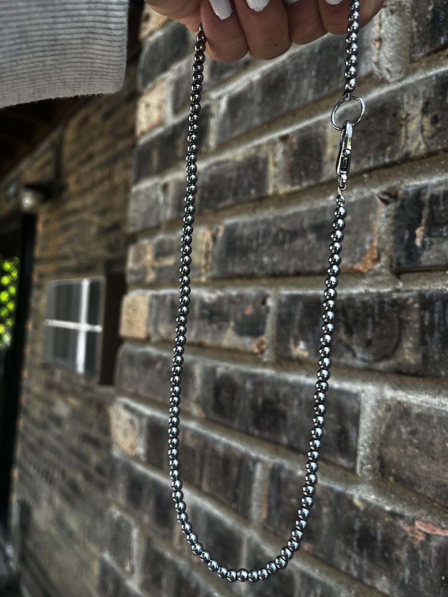 SILVER HEMATITE NECKLACE