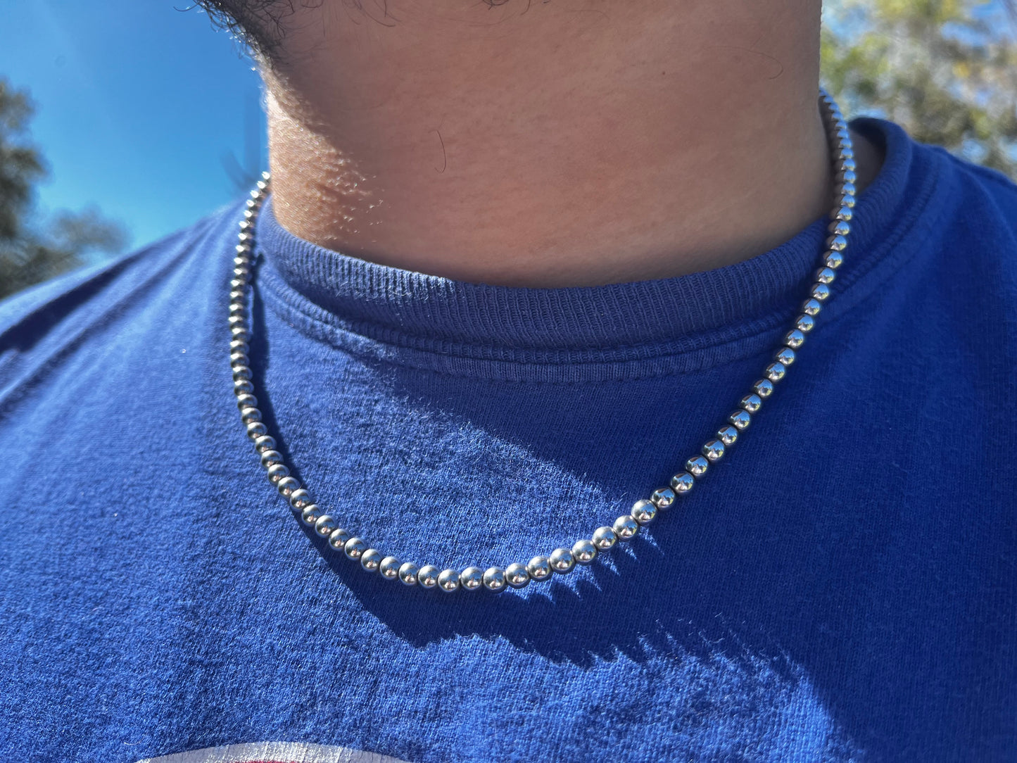 SILVER HEMATITE NECKLACE