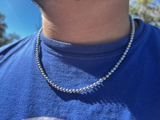 SILVER HEMATITE NECKLACE